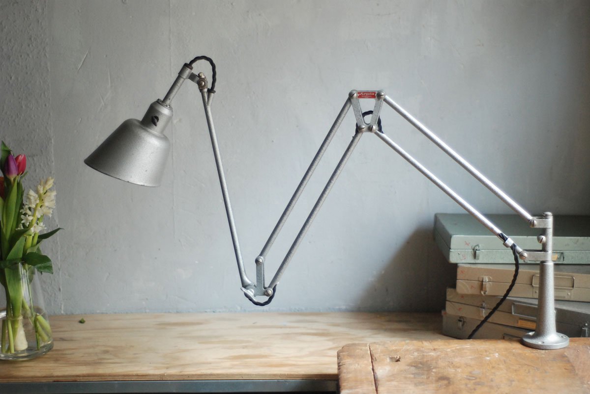 Arpela D R P Hinged Table Lamp In Original Condition Fiat Lux