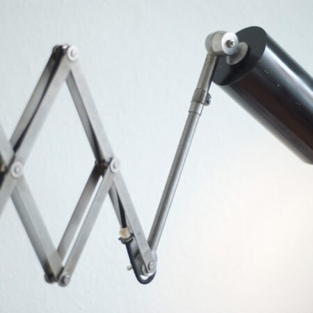 scissor lamp with aluminium shade