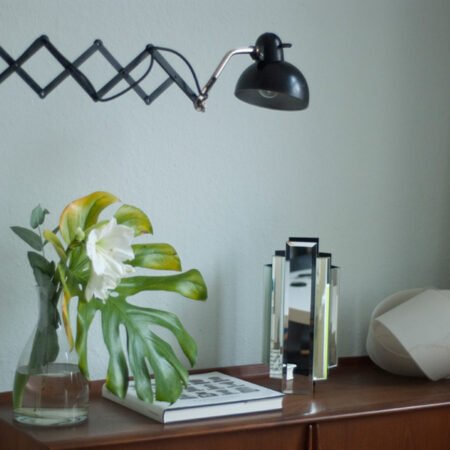 Bauhaus black scissor lamp