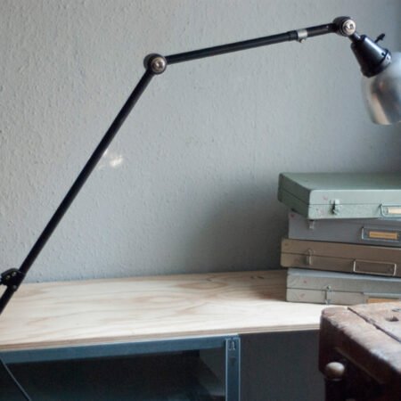 Big black table lamp Midgard D.D.R.P.