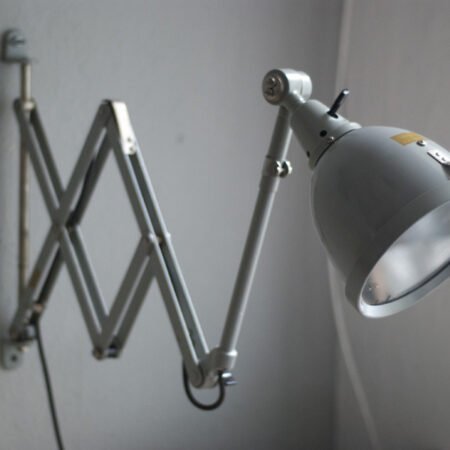 Midgard typ 1000-I grey scissor lamp with rare shade