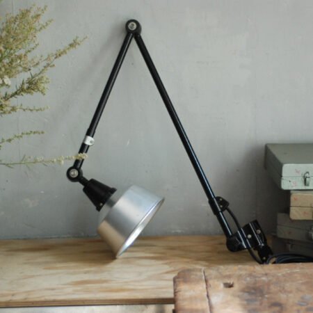 Kahla/Midgard black wall lamp with aluminium shade, A_O