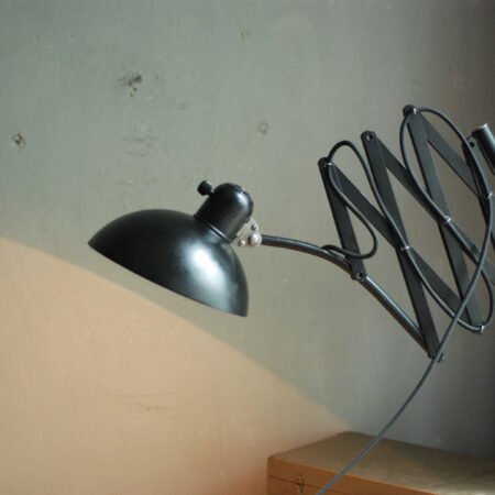 Kaiser Idell 6614 Super big scissor lamp with nice patina
