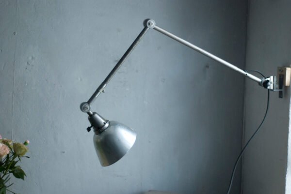 Midgard hinged lamp in steel look with rounded shade