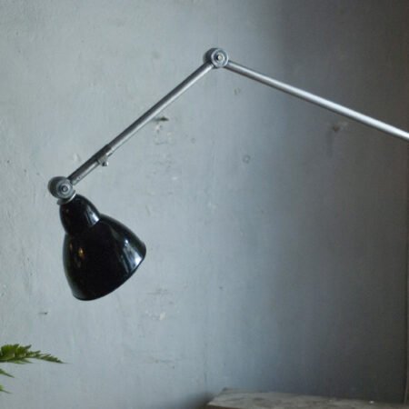 Midgard hinged lamp in steel look with enameled shade, 535