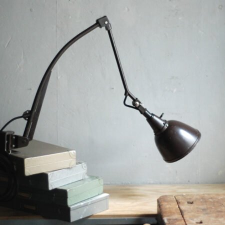 Midgard 114 brown clamp lamp in original condition