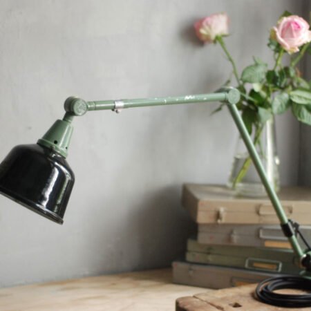 Midgard DDRP green task lamp with enameled shade