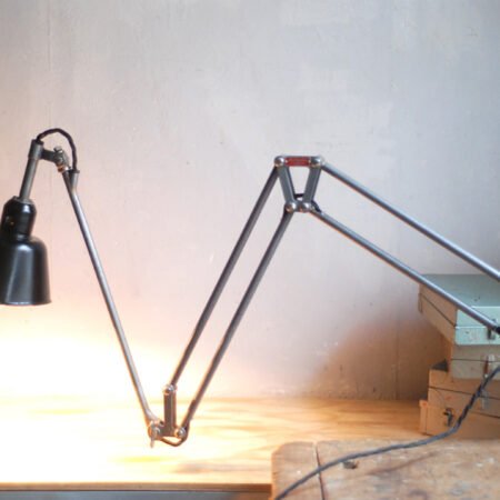 Rare Arpela D.R.P. hinged lamp